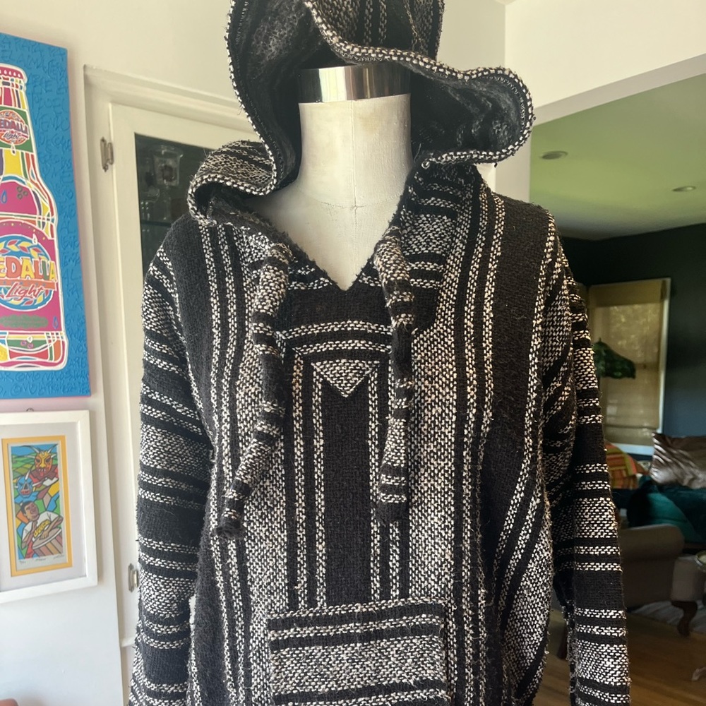 Baja style black and grey hoody